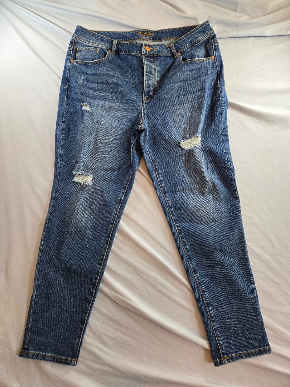 Maurices Women's 20W High Rise Distressed Jeans